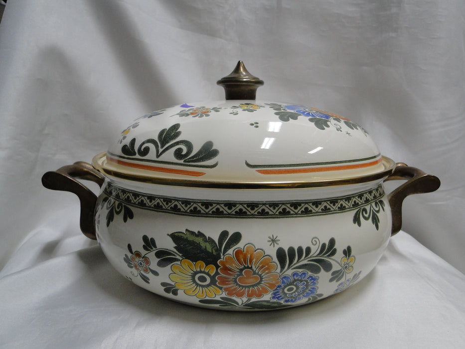 Villeroy & Boch Alt Amsterdam, Florals: Metal Casserole & Lid, 3 Qt Capacity