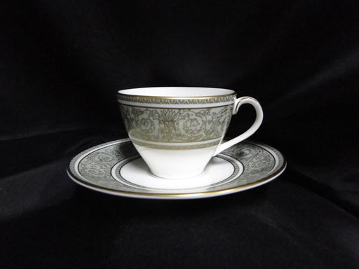 Royal Doulton English Renaissance, Green Scrolls: Demitasse Cup & Saucer (s), 2"