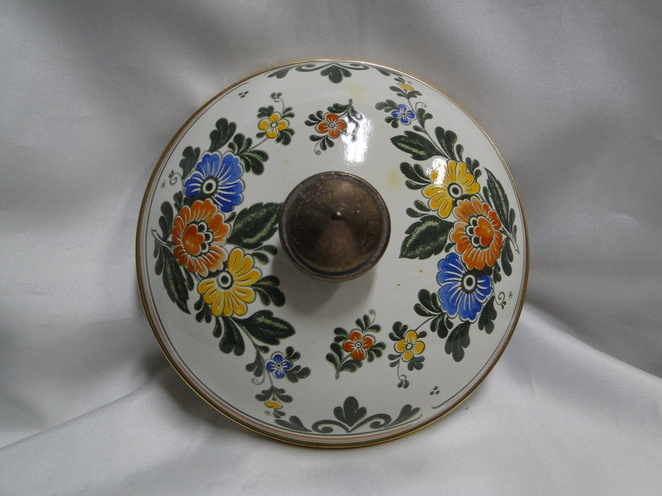 Villeroy & Boch Alt Amsterdam, Florals: Metal Casserole & Lid, 2 Qt, 7" Diam