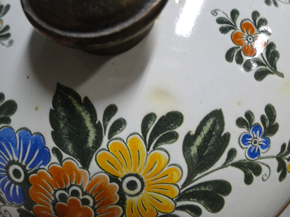 Villeroy & Boch Alt Amsterdam, Florals: Metal Casserole & Lid, 2 Qt, 7" Diam