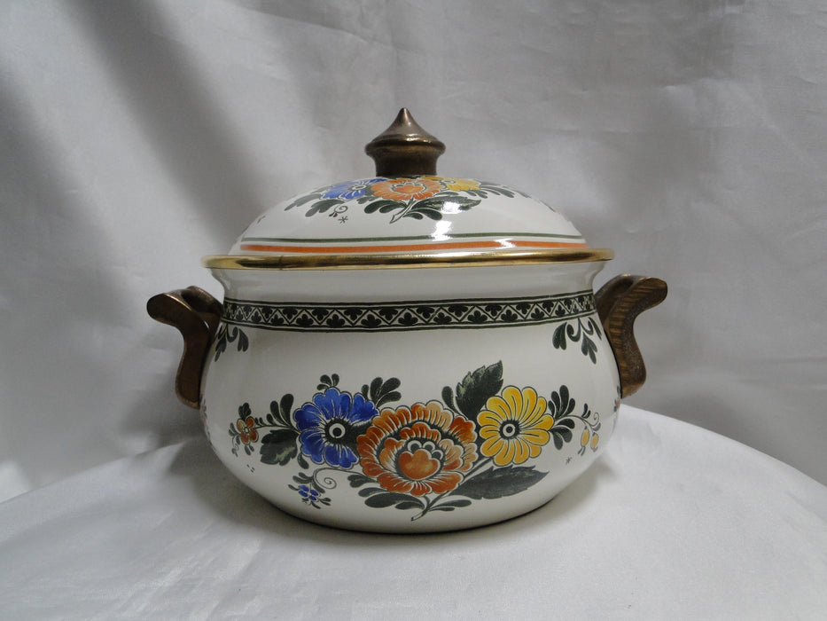Villeroy & Boch Alt Amsterdam, Florals: Metal Casserole & Lid, 2 Qt, 7" Diam