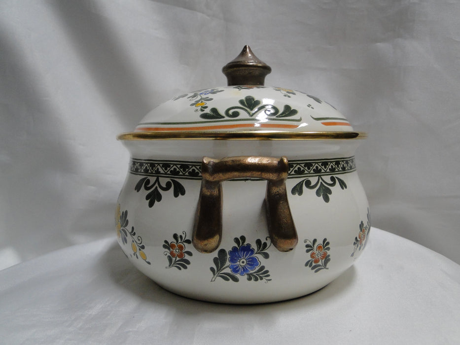 Villeroy & Boch Alt Amsterdam, Florals: Metal Casserole & Lid, 2 Qt, 7" Diam