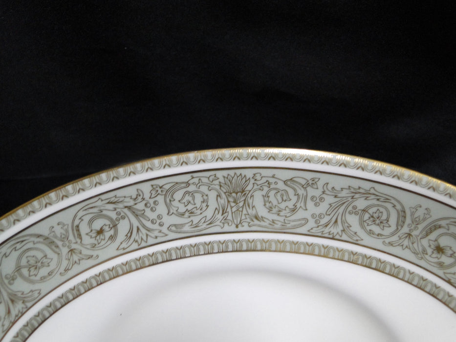 Royal Doulton English Renaissance, Green Scrolls: Gravy Boat w/ Separate Plate