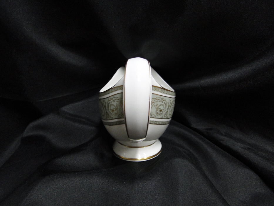 Royal Doulton English Renaissance, Green Scrolls: Gravy Boat w/ Separate Plate
