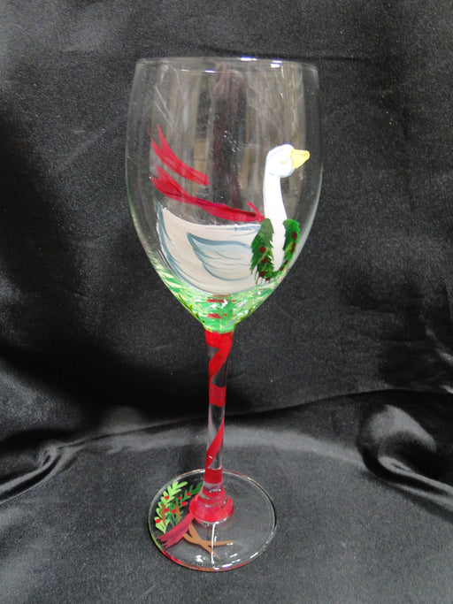 Block 12 Days of Christmas: "7 Swans" Water or Wine Goblet, 9 1/8"