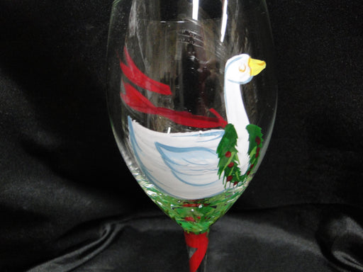 Block 12 Days of Christmas: "7 Swans" Water or Wine Goblet, 9 1/8"