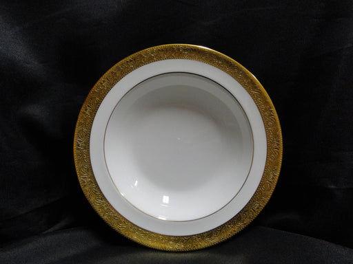 Wedgwood Ascot: White, Gold Encrusted: Rim Soup Bowl (s), 8" x 1 1/4"