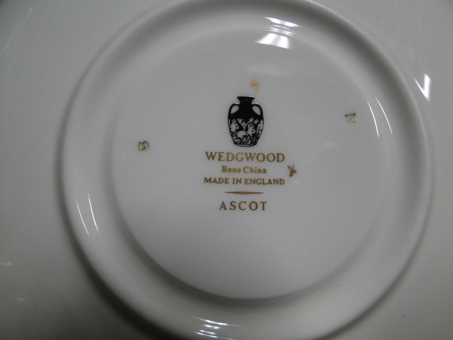 Wedgwood Ascot: White, Gold Encrusted: Cup & Saucer Set (s), 2 1/4" Tall