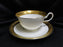 Wedgwood Ascot: White, Gold Encrusted: Cup & Saucer Set (s), 2 1/4" Tall