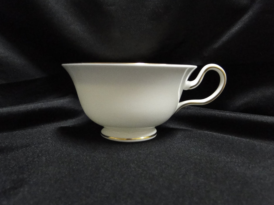 Wedgwood Ascot: White, Gold Encrusted: Cup & Saucer Set (s), 2 1/4" Tall