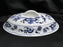 Blue Danube, Blue Onion: Oval Casserole & Lid, 9 1/2" x 7" x 4 3/4", 1.5 Quart