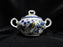Villeroy & Boch Phoenix Blau, Birds & Florals: Mini Sugar Bowl & Lid, 3" Tall