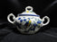 Villeroy & Boch Phoenix Blau, Birds & Florals: Mini Sugar Bowl & Lid, 3" Tall