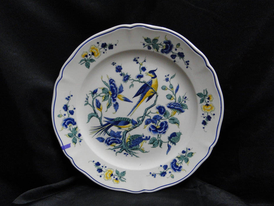 Villeroy & Boch Phoenix Blau, Birds & Florals: Dinner Plate, 10 1/2", As Is