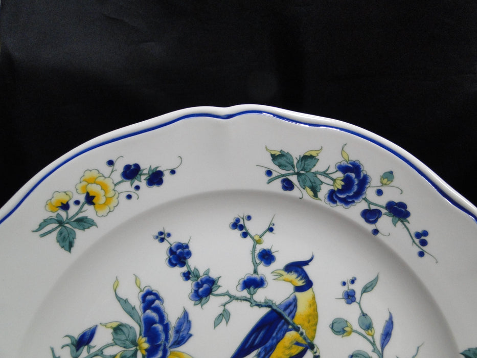 Villeroy & Boch Phoenix Blau, Birds & Florals: Dinner Plate, 10 1/2", As Is
