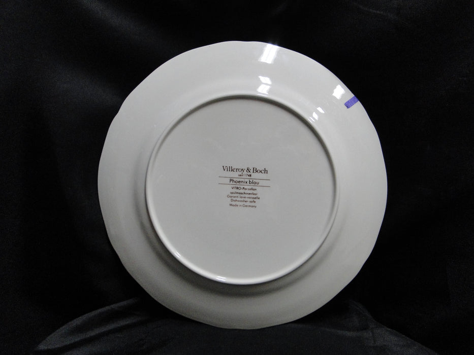 Villeroy & Boch Phoenix Blau, Birds & Florals: Dinner Plate, 10 1/2", As Is