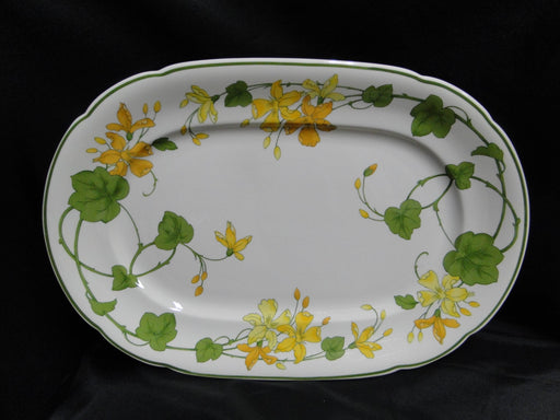 Villeroy & Boch Geranium, Yellow & Green, No Rib: Oval Serving Platter, 15 5/8"