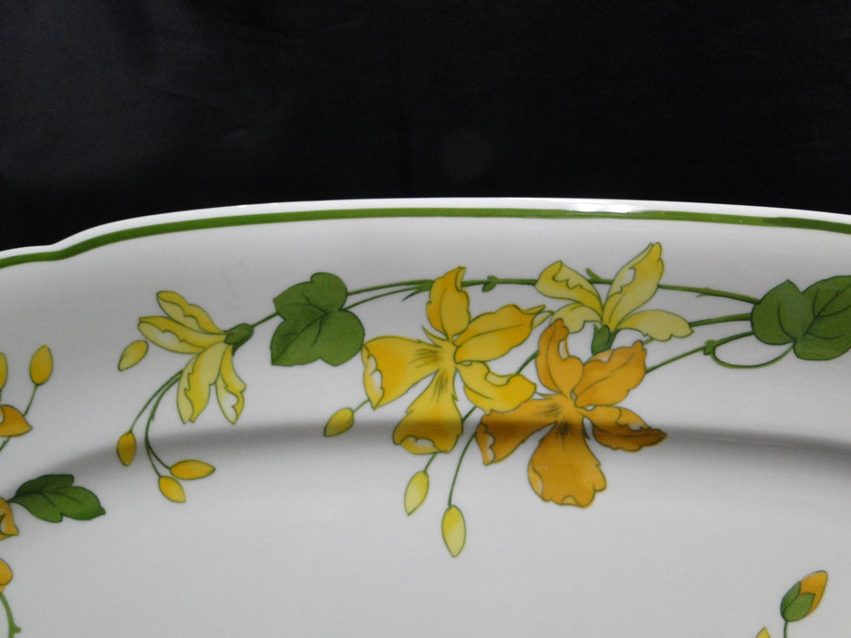 Villeroy & Boch Geranium, Yellow & Green, No Rib: Oval Serving Platter, 15 5/8"