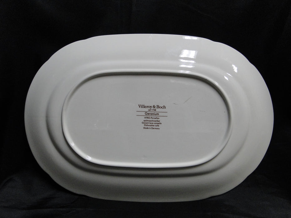 Villeroy & Boch Geranium, Yellow & Green, No Rib: Oval Serving Platter, 15 5/8"