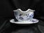 Blue Danube, Blue Onion: Round Gravy Boat w/Attached Underplate, 8 1/2"