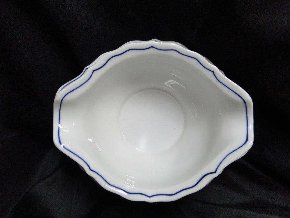 Blue Danube, Blue Onion: Round Gravy Boat w/Attached Underplate, 8 1/2"