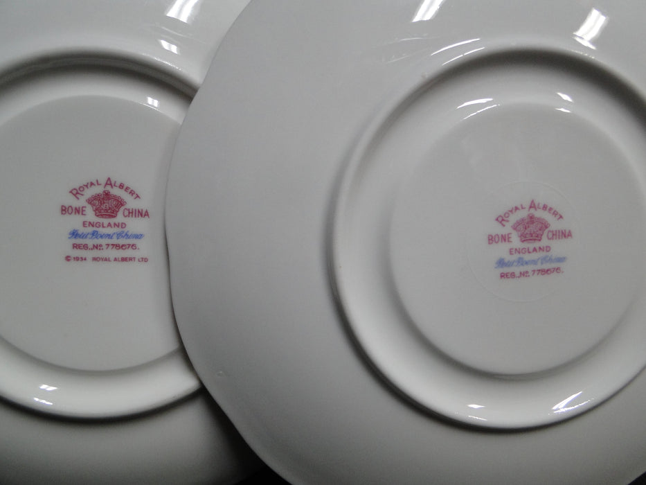 Royal Albert Petit Point, Floral Embroidery: Cream Soup Bowl & Saucer Set
