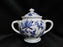 Blue Danube, Blue Onion: Sugar Bowl & Lid, 4 3/4" Tall