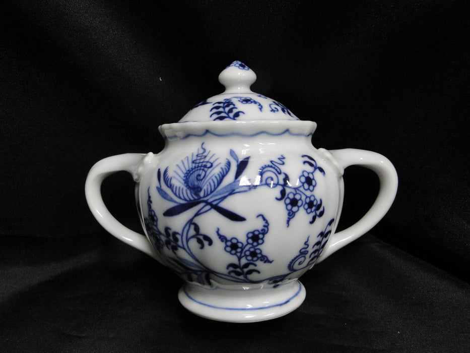 Blue Danube, Blue Onion: Sugar Bowl & Lid, 4 3/4" Tall