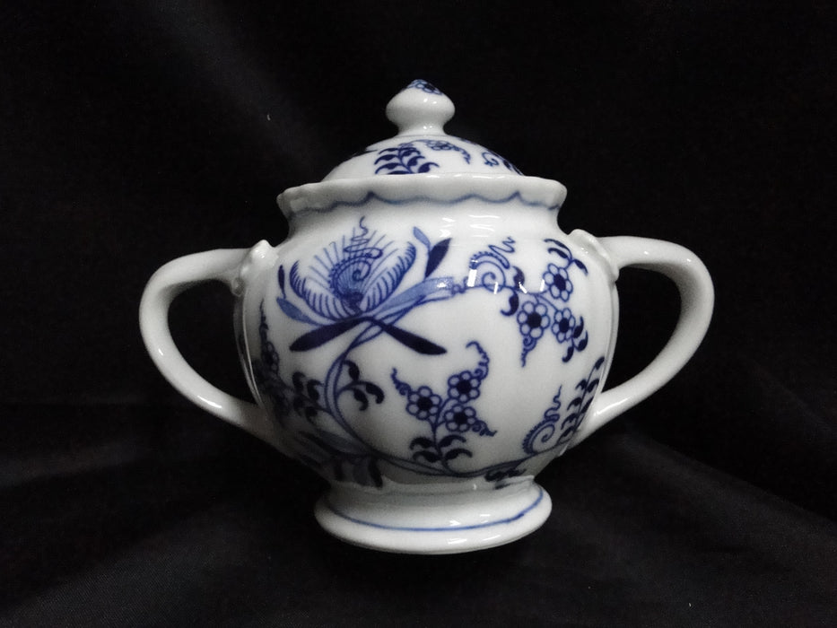 Blue Danube, Blue Onion: Sugar Bowl & Lid, 4 3/4" Tall