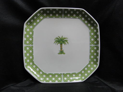 Villeroy & Boch Caribic, Green Palm Tree: Cake Plate, 11" x 10 3/4"