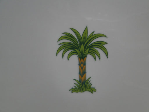 Villeroy & Boch Caribic, Green Palm Tree: Cake Plate, 11" x 10 3/4"