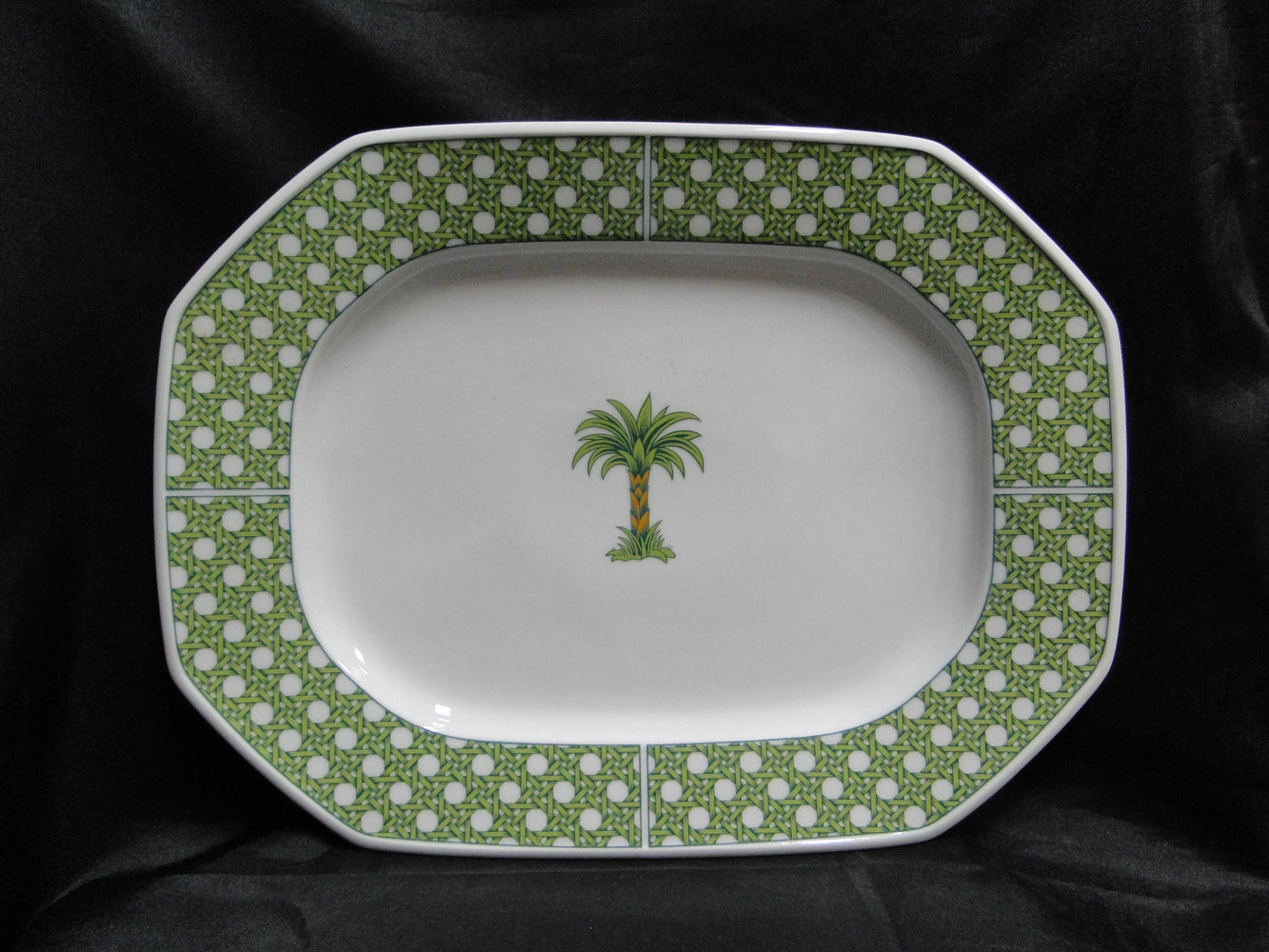 Villeroy & Boch Caribic, Green Palm Tree: Serving Platter, 15"