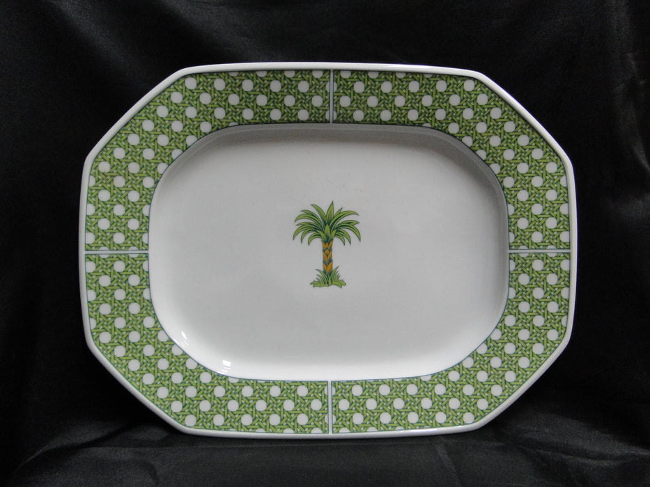 Villeroy & Boch Caribic, Green Palm Tree: Serving Platter, 15"