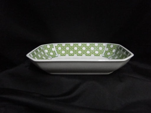 Villeroy & Boch Caribic, Green Palm Tree: Relish, 8" x 5 3/4" x 1.5" Tall