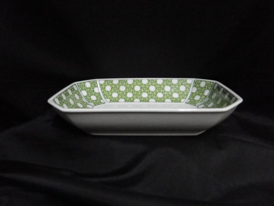 Villeroy & Boch Caribic, Green Palm Tree: Relish, 8" x 5 3/4" x 1.5" Tall