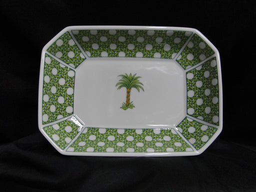 Villeroy & Boch Caribic, Green Palm Tree: Relish, 8" x 5 3/4" x 1.5" Tall