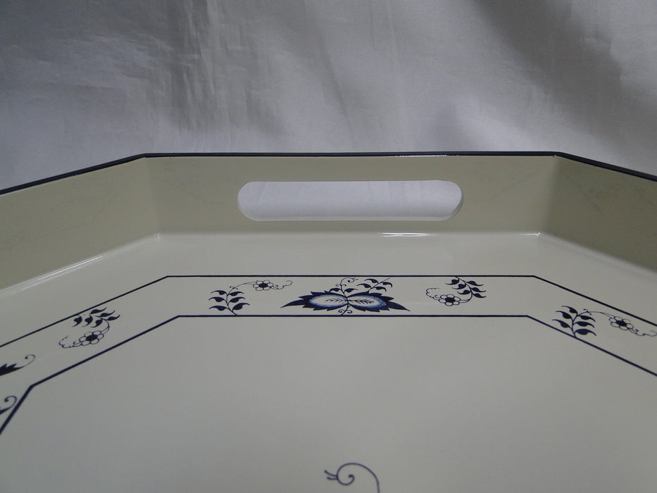 Blue Danube, Blue Onion: Lacquerware Rectangular Tray, 19 1/2" x 13 3/4"