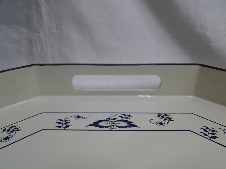 Blue Danube, Blue Onion: Lacquerware Rectangular Tray, 19 1/2" x 13 3/4"
