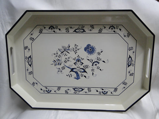 Blue Danube, Blue Onion: Lacquerware Rectangular Tray, 19 1/2" x 13 3/4"