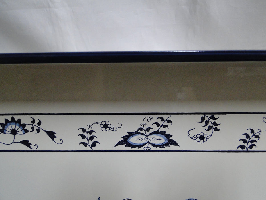 Blue Danube, Blue Onion: Lacquerware Rectangular Tray, 19 1/2" x 13 3/4"