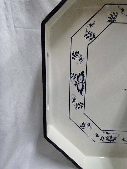 Blue Danube, Blue Onion: Lacquerware Rectangular Tray, 19 1/2" x 13 3/4"