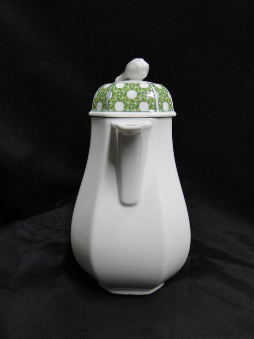 Villeroy & Boch Caribic, Green Palm Tree: Coffee Pot & Lid, 9" Tall