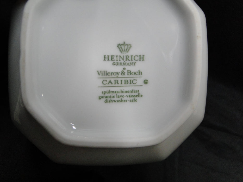 Villeroy & Boch Caribic, Green Palm Tree: Coffee Pot & Lid, 9" Tall