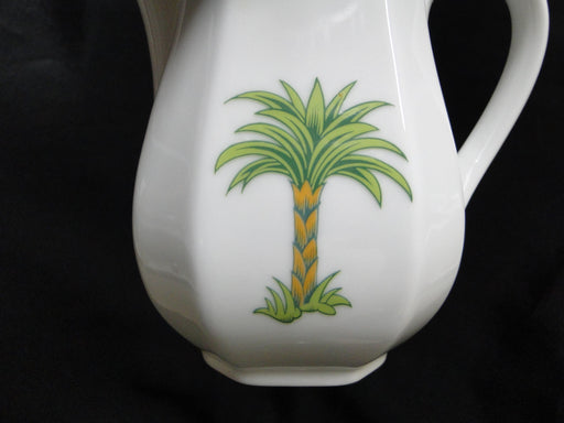 Villeroy & Boch Caribic, Green Palm Tree: Creamer / Cream Pitcher, 4" Tall