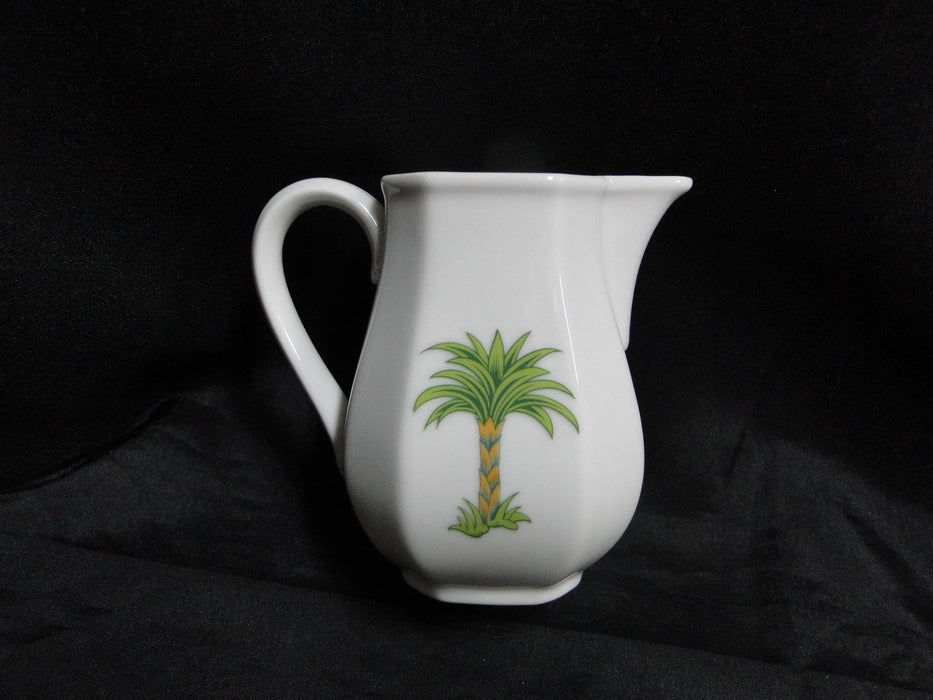 Villeroy & Boch Caribic, Green Palm Tree: Creamer / Cream Pitcher, 4" Tall