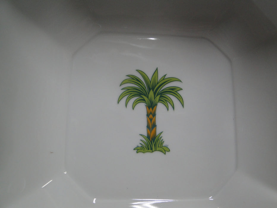 Villeroy & Boch Caribic, Green Palm Tree: Serving Bowl, 8" x 3" Tall