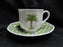 Villeroy & Boch Caribic, Green Palm Tree: Cup & Saucer Set (s), 2 3/4"