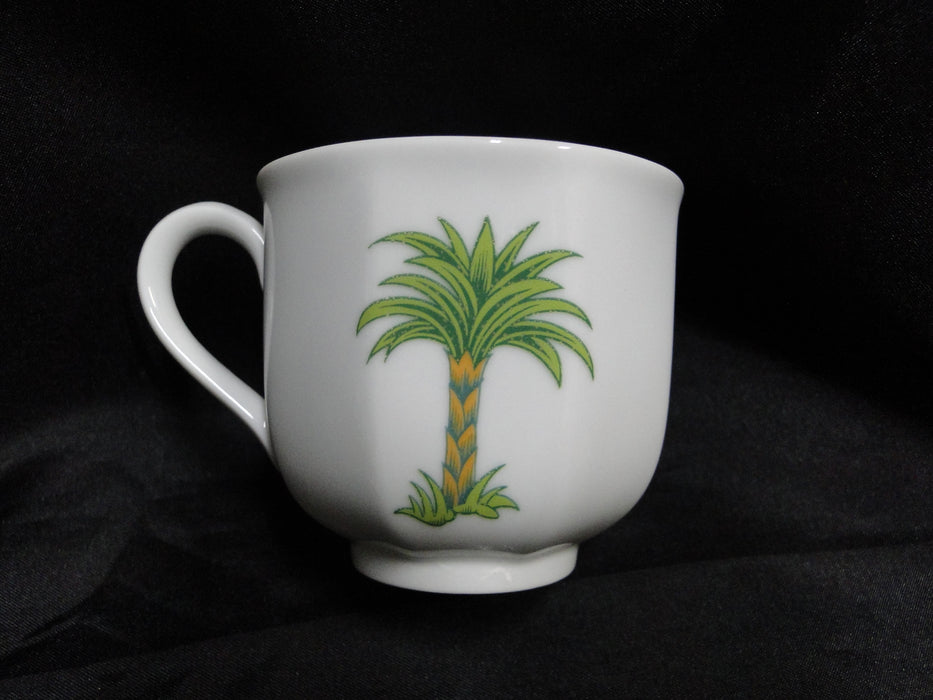 Villeroy & Boch Caribic, Green Palm Tree: Cup & Saucer Set (s), 2 3/4"