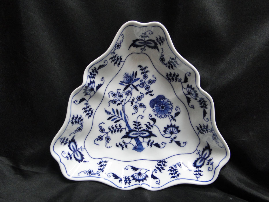Blue Danube, Blue Onion: Triangular Serving Bowl, 9 1/2" x 2" Tall