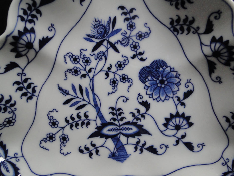 Blue Danube, Blue Onion: Triangular Serving Bowl, 9 1/2" x 2" Tall